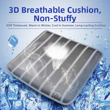 Aisimi biuro kėdės pagalvė su 3D avilių tinklo modeliu, neslystanti, skalbiama ir greitai džiūstanti, poliesterio pluošto šilumosizoliacija