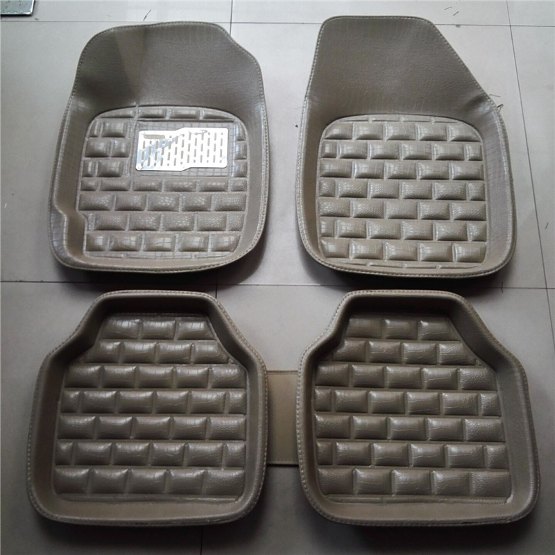 Odiniai automobilių kilimėliai su krokodilo tekstūra, universalūs penkių sėdimų vietų automobiliui, 6 mm storis, komplektas, svoris apie 2,5 kg.
