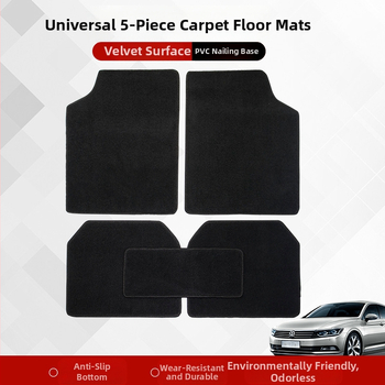 Automobilio kiliminė kilimėliai - 5 dalių rinkinys, PVC neslidus, Suderinama su bendrais modeliais, Logotipas spausdintas, Pritaikomas apdorojimas