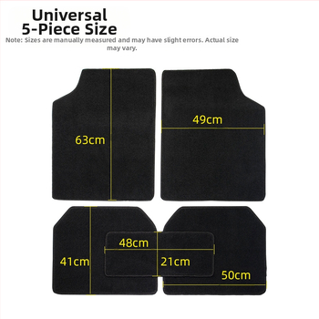 Automobilio kiliminė kilimėliai - 5 dalių rinkinys, PVC neslidus, Suderinama su bendrais modeliais, Logotipas spausdintas, Pritaikomas apdorojimas