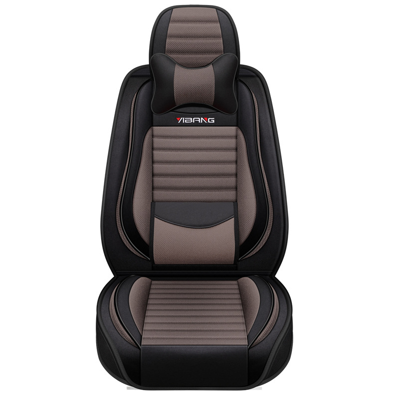 Autode istmekatete komplekt, nelja aastaega, linane materjal, viie istekoha konfiguratsioon, logoga trükitud, täidis puudub