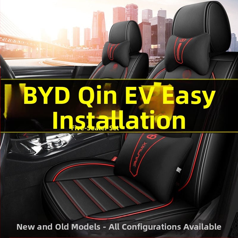 Universalus keturių sezonų automobilio sėdynių užvalkalų rinkinys iš mikropluošto odos, siuvinėtais kraštais, sportinio stiliaus, su išspausdintu logotipu