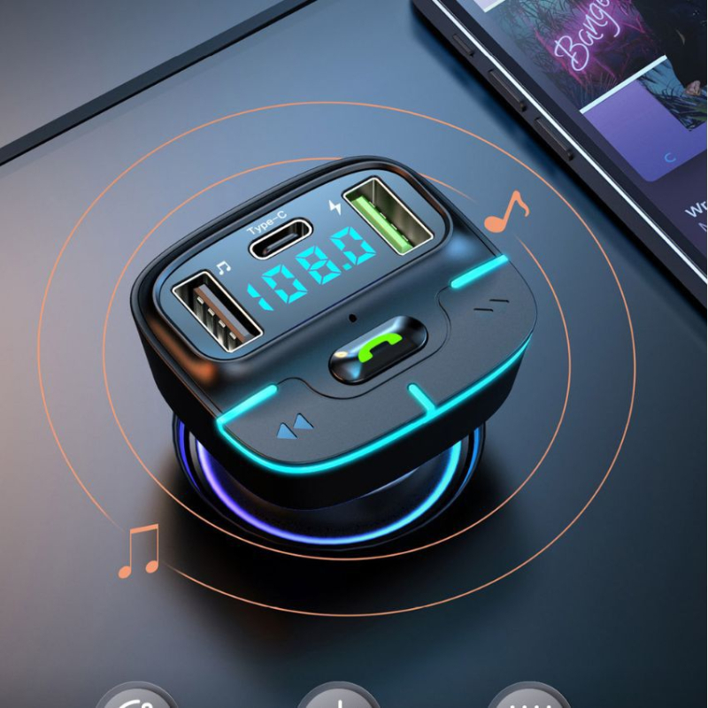 GZ03 automašīnas MP3 raidītājs, ABS korpuss, barošana no cigarešu aizdedzinātāja, bez iekšējās atmiņas