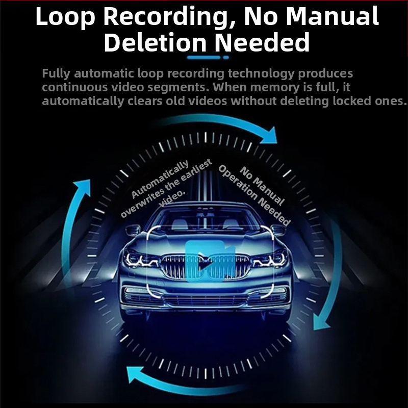 Видеорегистратор за автомобил C3 с двойна леща, 120° 720p, Wi‑Fi, циклично записване, предна и задна камера, 2.0-инчов дисплей