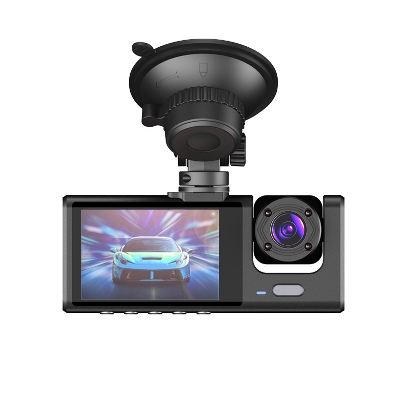 Видеорегистратор за автомобил C3 с двойна леща, 120° 720p, Wi‑Fi, циклично записване, предна и задна камера, 2.0-инчов дисплей