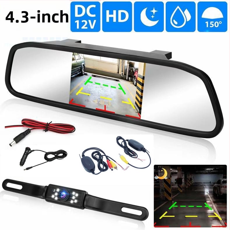 Automašīnas atpakaļskata displejs, HD digitālais atpakaļskatīšanas spogulis, modelis JF-005X, AV ievade, izšķirtspēja 800x480