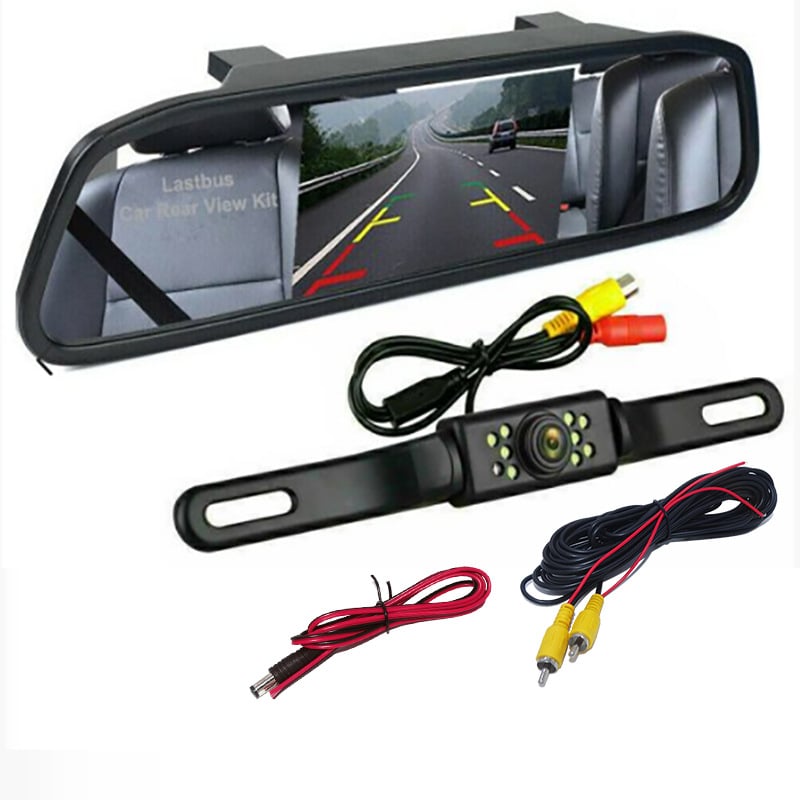 Automašīnas atpakaļskata displejs, HD digitālais atpakaļskatīšanas spogulis, modelis JF-005X, AV ievade, izšķirtspēja 800x480