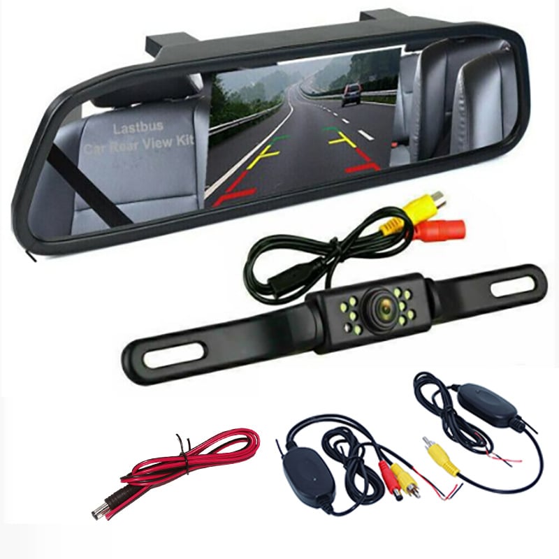 Automašīnas atpakaļskata displejs, HD digitālais atpakaļskatīšanas spogulis, modelis JF-005X, AV ievade, izšķirtspēja 800x480