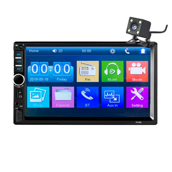 Automobiļa MP5 atskaņotājs ar LCD ekrānu, modelis 7010b, MiniSD karte, atbalsta līdz 32GB, video formāti AVI/MP4/FLV