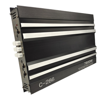 Ενισχυτής αυτοκινήτου C-286: είσοδος 12V, αντίσταση 4 Ω, μέγιστη ισχύς 7800, εύρος συχνοτήτων 10 Hz–3 kHz