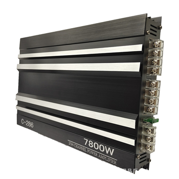 Ενισχυτής αυτοκινήτου C-286: είσοδος 12V, αντίσταση 4 Ω, μέγιστη ισχύς 7800, εύρος συχνοτήτων 10 Hz–3 kHz