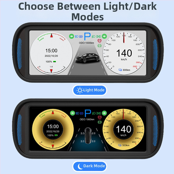 Tesla HUD rodmenų ekranas prietaisų skydeliui Model 3/Y (Modelis: T10; Suderinamas su: Model 3/Y; Valdymo režimas: Rankinis; Maitinimas: USB; Svoris: 450 g)