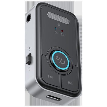 T67 2-in-1 Bluetooth uztvērējs–raidītājs, Bluetooth 5.3, 3,5 mm bezvadu audio pārveidotājs automašīnas skaņas sistēmai
