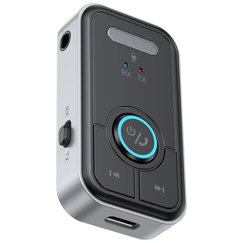 T67 2-in-1 Bluetooth uztvērējs–raidītājs, Bluetooth 5.3, 3,5 mm bezvadu audio pārveidotājs automašīnas skaņas sistēmai