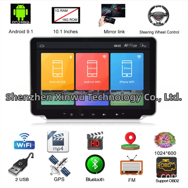 Универсална автомобилна навигация All-in-One MP5 с ABS+алюминиево тяло, IPS/TN дисплей, DC 12V, 4x45W, персонализирана обработка