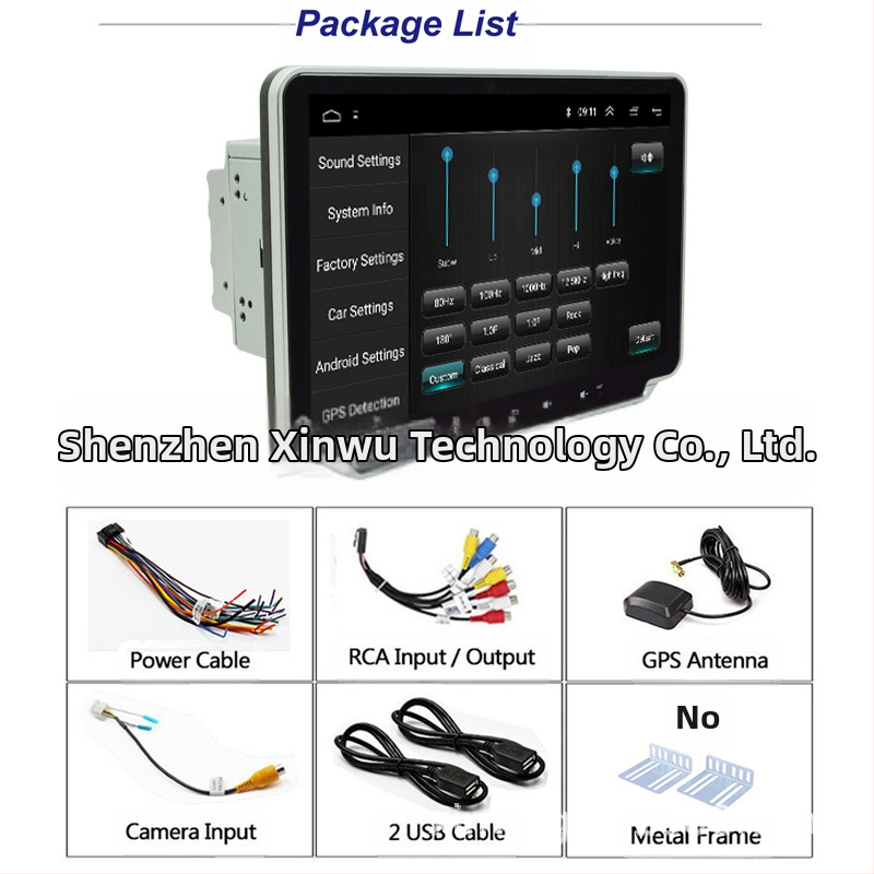 Универсална автомобилна навигация All-in-One MP5 с ABS+алюминиево тяло, IPS/TN дисплей, DC 12V, 4x45W, персонализирана обработка