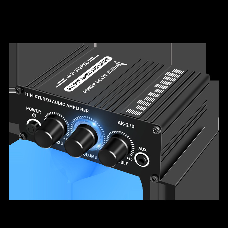 HiFi ενισχυτής στερεοφωνικού ήχου αυτοκινήτου και οικιακής χρήσης – μικρός ενισχυτής με δύο έξοδους καναλιού, είσοδοι AUX/RCA, DC12V, 20W×2, 20 Hz–20 kHz, 4–8 Ω