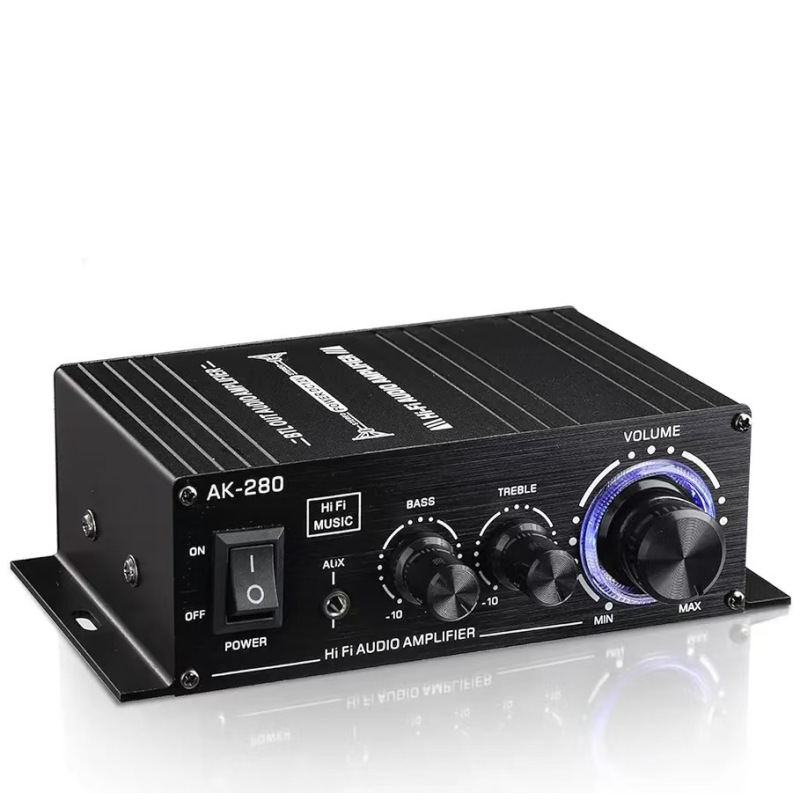AK-280 HiFi Ενισχυτής Ισχύος, 40W×2, 12V, 20-20kHz, 0,1% THD