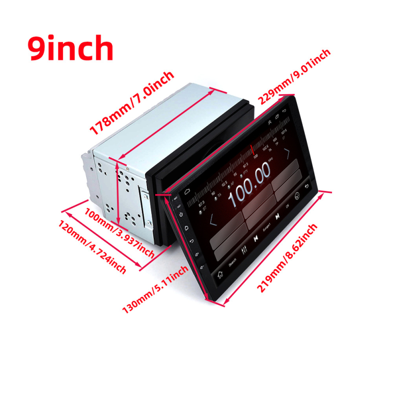 2DIN universāla visu-in-one auto multimediju navigācija ar GPS, Bluetooth un Wi‑Fi, 12V DC barošana, 4×45W, TN/IPS 2.5D ekrāns