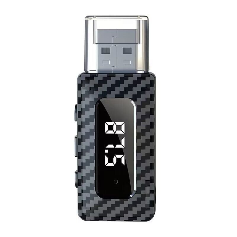 USB Bluetooth audio adapteris un uztvērējs automašīnai, Bluetooth 5.0 FM raidītājs, 87,5–108 MHz, darbības diapazons 10 m, barošanas avots 5V