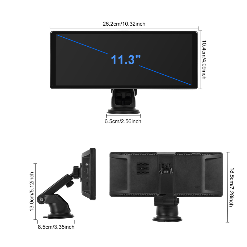 Automobiļa datora displejs ar Android 13.0; PND WiFi izdevums; CarPlay/Auto displejs; Modelis: CYA113; Procesa pielāgošana: Jā