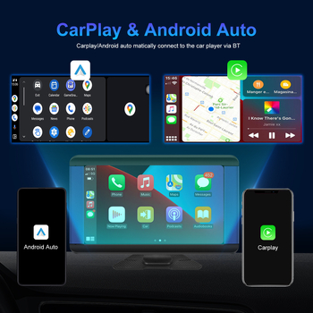 Universālā auto PND iekārta ar CarPlay/Android Auto/Apple AirPlay/TF kartes atbalstu; HD ekrāns; izšķirtspēja 1024×600; modelis f133; pielāgota apstrāde
