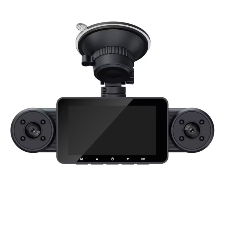 Automobilinė vaizdo kamera – priekinis/galinis įrašas, 1080p, 140° kampas, F1.8 diafragma, ciklinis įrašymas