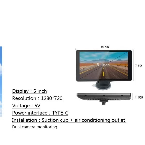 Auto LCD monitor H01 bērniem – LCD displejs, 1080P, digitālais ievads