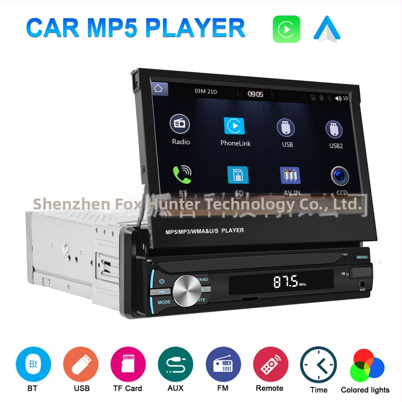 Automašīnas infotainment centrālā vienība ar bezvadu CarPlay, MP5 multimedija, bez diska, modeļa 9608W, kapacitīvs skārienjūtīgs ekrāns