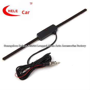 Автомобилна антена за радио, високо честотно усилване, FM сигнален усилвател, универсална, монтаж със залепване, вход 12V, ток 12, живот 360