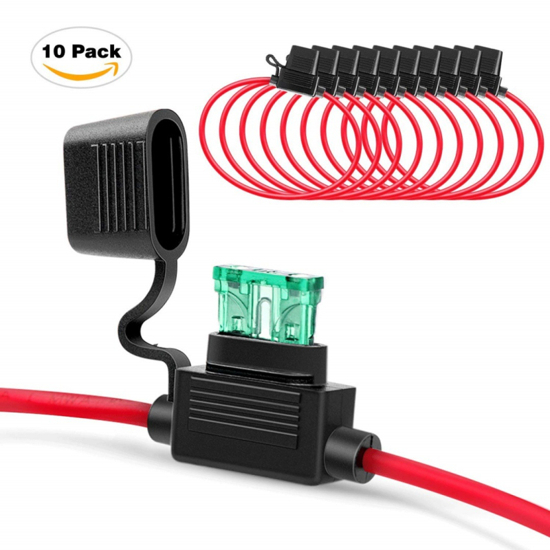 Комплект предпазители: 120 средни предпазители (5A–30A) и 10 държача за предпазители No.14, марка Yu Yang, 2P