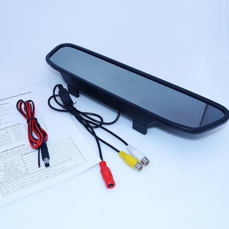 Automašīnas atpakaļskata ekrāns ar TFT LCD, 800x480 izšķirtspēja, N/P ievade, universāla saderība