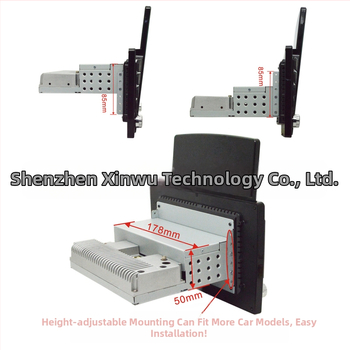 Android MP5 auto navigācijas sistēma ar Bluetooth un Wi-Fi, vertikālais IPS 2.5D displejs, 4x45W jaudas izvads, DC 12V barošana