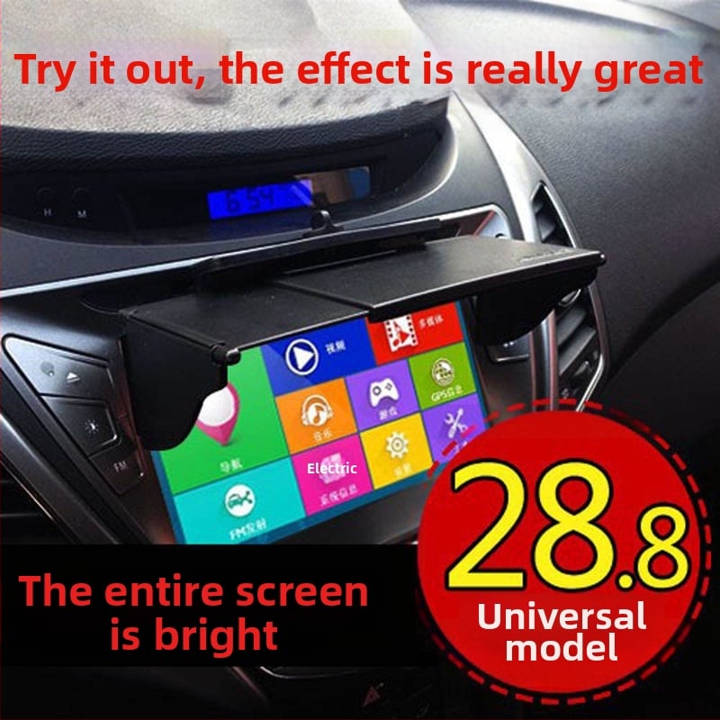 Automobilio navigacinio įrenginio ekrano skydelis, universalus suderinamumas, storesnis dizainas, montavimas elektrostatiniais lipdukais