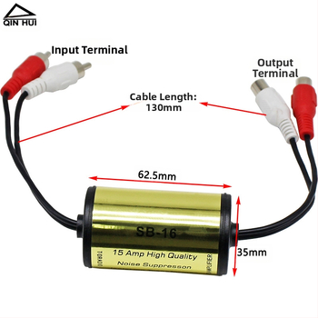 Automobiļu audio trokšņu izolators un interferences novēršana, stereo ar kopīgu zemējumu, audio filtrs, pielāgota apstrāde — Yino wolf