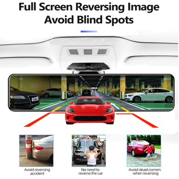 4K κάμερα οπισθοπορείας σε καθρέφτη αυτοκινήτου με GPS και Wi‑Fi, εμπρός και πίσω διπλοί φακοί, ευρυγώνιο πεδίο 170°