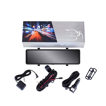 4K κάμερα οπισθοπορείας σε καθρέφτη αυτοκινήτου με GPS και Wi‑Fi, εμπρός και πίσω διπλοί φακοί, ευρυγώνιο πεδίο 170°