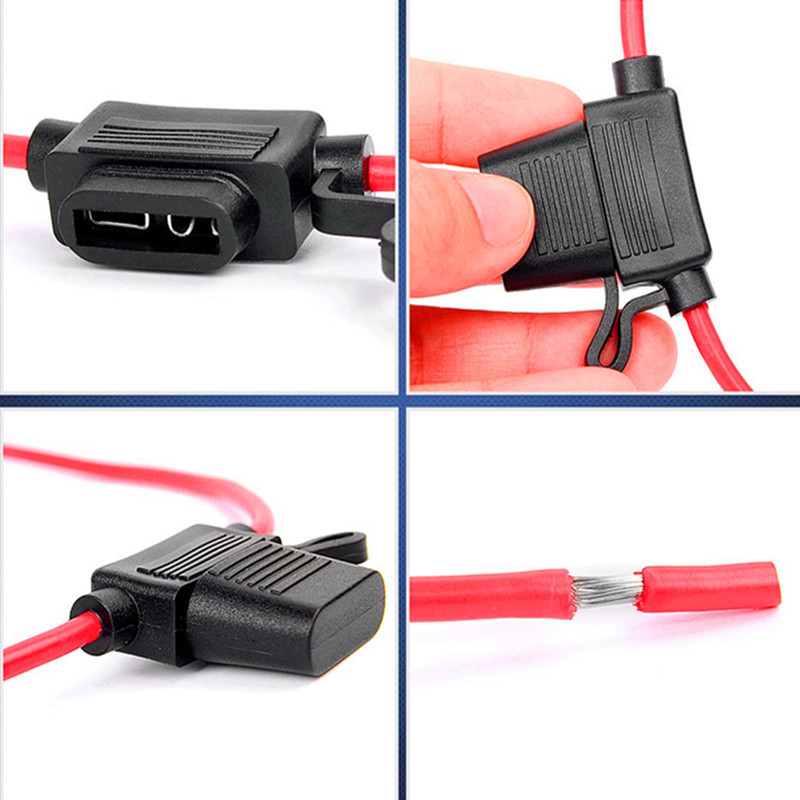 5 vnt saugiklių laikiklio rinkinys su 12 AWG laidu ir 30A saugikliu