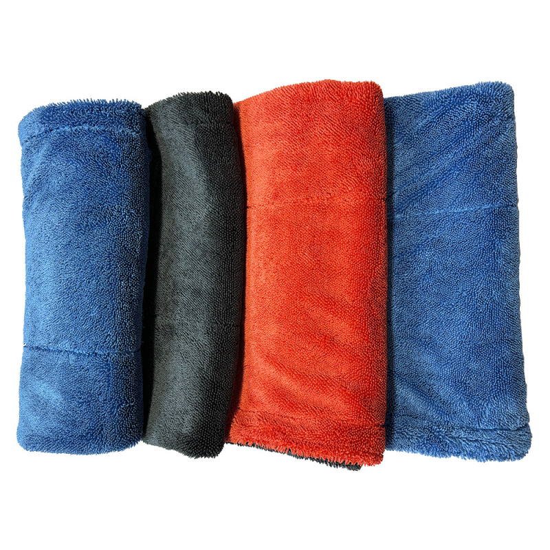 Automobilio skudurėlis, mikropluoštas, 1200gsm, su spaustom logotipu, spiralinės juostų dizainas, labai sugerianti automobilių valymui