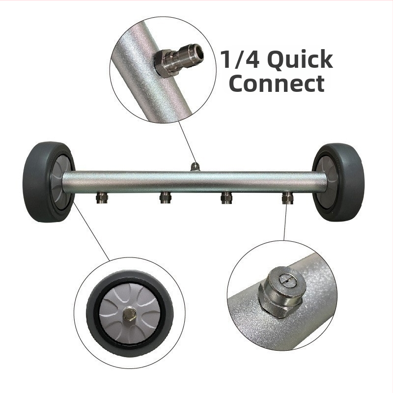 Rige автомобилен чистач за под и пътна четка, двуцелево средство за почистване на повърхности, 4000 psi, алуминиева сплав, 1550 g