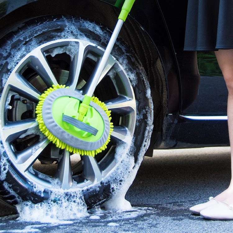 Rozťahovací mop pre umývanie auta z hliníkovej zliatiny, značka Can Jie, materiál Chenille