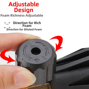 Anlux vara augsta spiediena putas smidzinājs automašīnu mazgāšanai - regulējama fanveida uzgalis, vara galva un rokturis, 130 BAR, izsmidzināšanas attālums 10