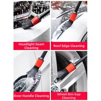 Σετ από 5 βούρτσες καθαρισμού εσωτερικού αυτοκινήτου, διπλής χρήσης για κενά και αεραγωγούς, υλικό PP