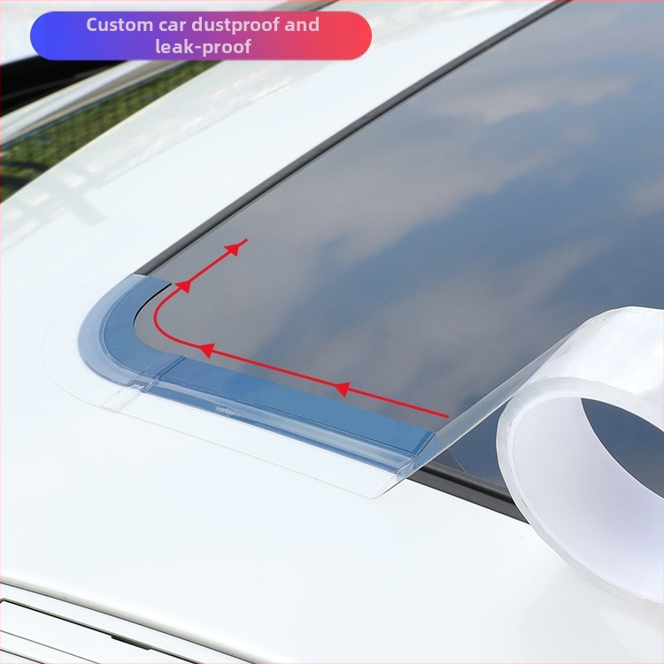 Panoraminio stogo sandarinimo lipdukas, atsparus vandeniui, su nano klijais, 0.5 mm storis, universalus suderinamumas, galimas pritaikymas