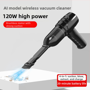 Rokas bezvadu putekļu sūcējs automašīnām un mājai ar brushless motoru; 7.4V/12V, 90W, 9000Pa, uzlāde, 350 cm kabelis