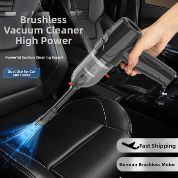 Rokas bezvadu putekļu sūcējs automašīnām un mājai ar brushless motoru; 7.4V/12V, 90W, 9000Pa, uzlāde, 350 cm kabelis