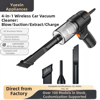 Rokas automašīnas putekļu sūcējs, bezvadu, Fire Wolf, 5500 Pa sūcēja jauda, 120W pie 5V, divu režīmu pūšana un sūcšana, sterilizācija un putekļu mazgāšana