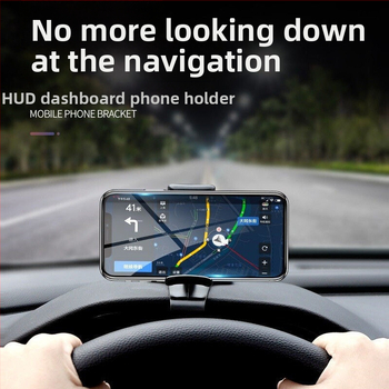 Държач за автомобил за табло, двуфункционален, 360° въртене, преносим и ултра тънък, пластмасов, модел miss12