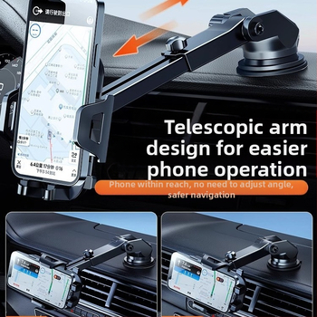 Flash suport universal pentru telefon de mașină cu ventuză, pentru bord sau conductă de ventilație