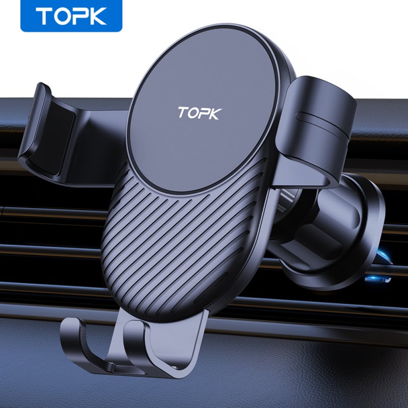 TopK suport pentru telefon auto – montaj prin clic pe conducta de ventilație, compatibilitate generală, suport pentru navigație, opțiuni de personalizare